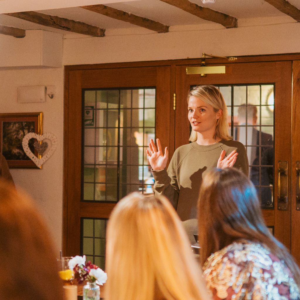 A room full of hospitality influencers gathers at a Brew Christmas event for a Mitchells and Butlers influencer-led campaign.