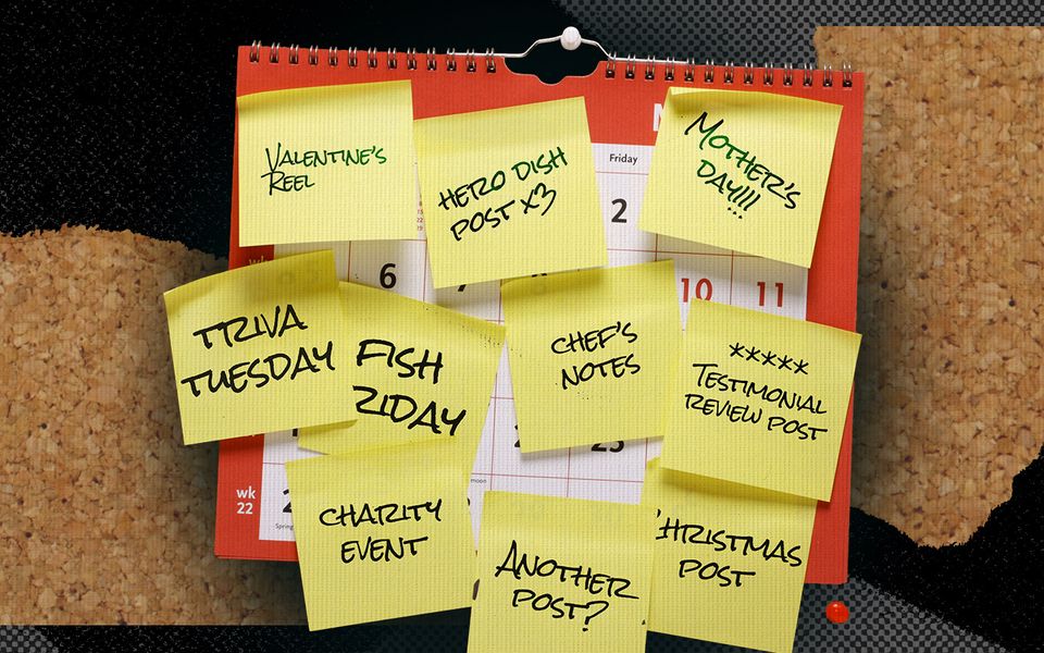 Post-it notes on a calendar, marking important dates and events.